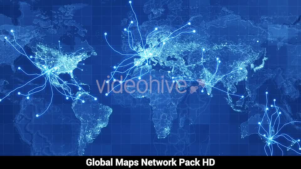 Pack of 3 Global Maps Network HD Videohive 19902665 Motion Graphics Image 10