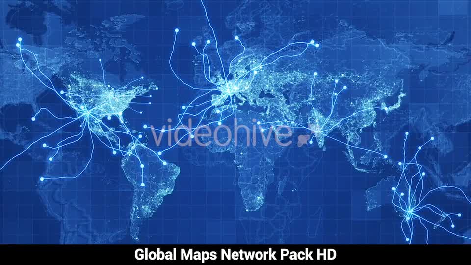 Pack of 3 Global Maps Network HD Videohive 19902665 Motion Graphics Image 11