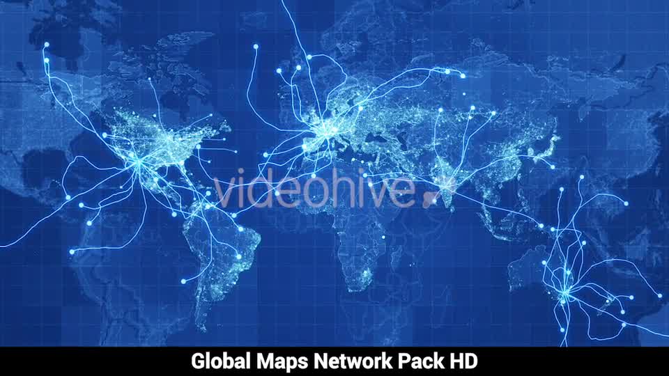 Pack of 3 Global Maps Network HD Videohive 19902665 Motion Graphics Image 12