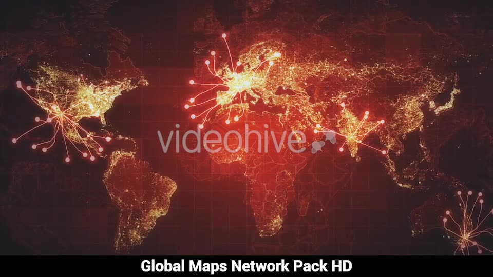 Pack of 3 Global Maps Network HD Videohive 19902665 Motion Graphics Image 2
