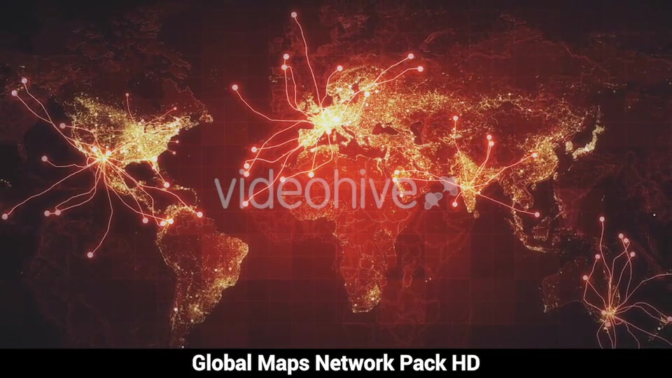 Pack of 3 Global Maps Network HD Videohive 19902665 Motion Graphics Image 3