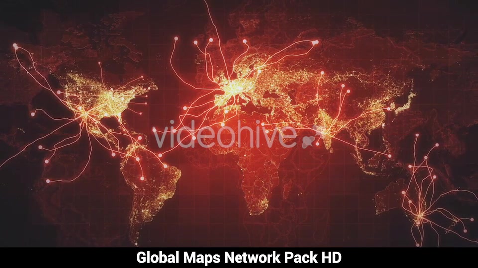 Pack of 3 Global Maps Network HD Videohive 19902665 Motion Graphics Image 4