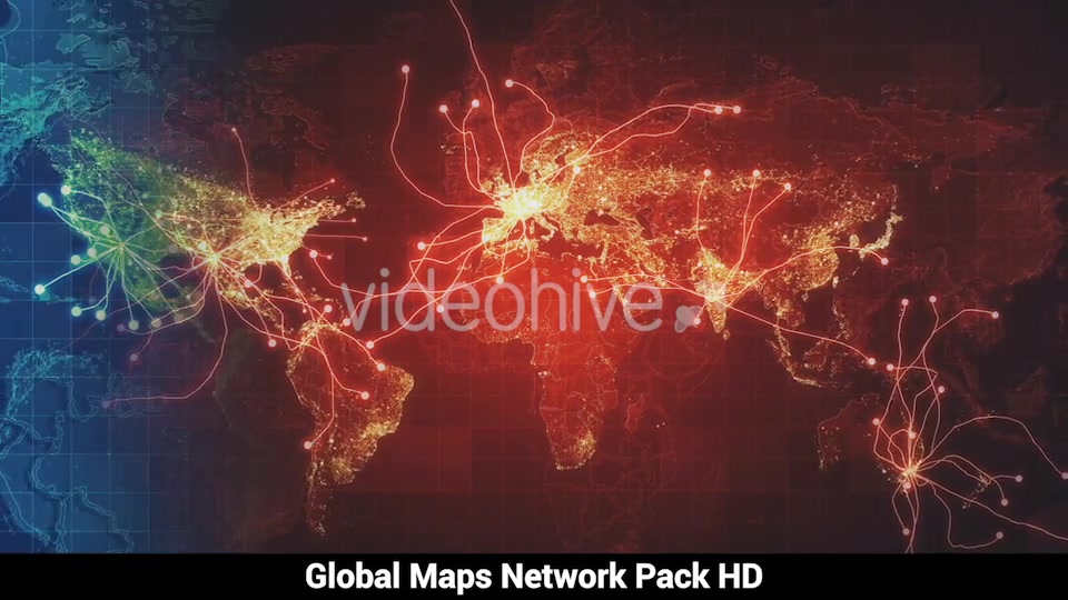 Pack of 3 Global Maps Network HD Videohive 19902665 Motion Graphics Image 5