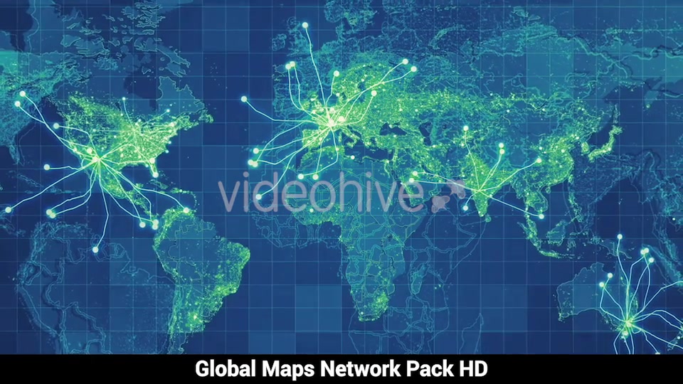 Pack of 3 Global Maps Network HD Videohive 19902665 Motion Graphics Image 6