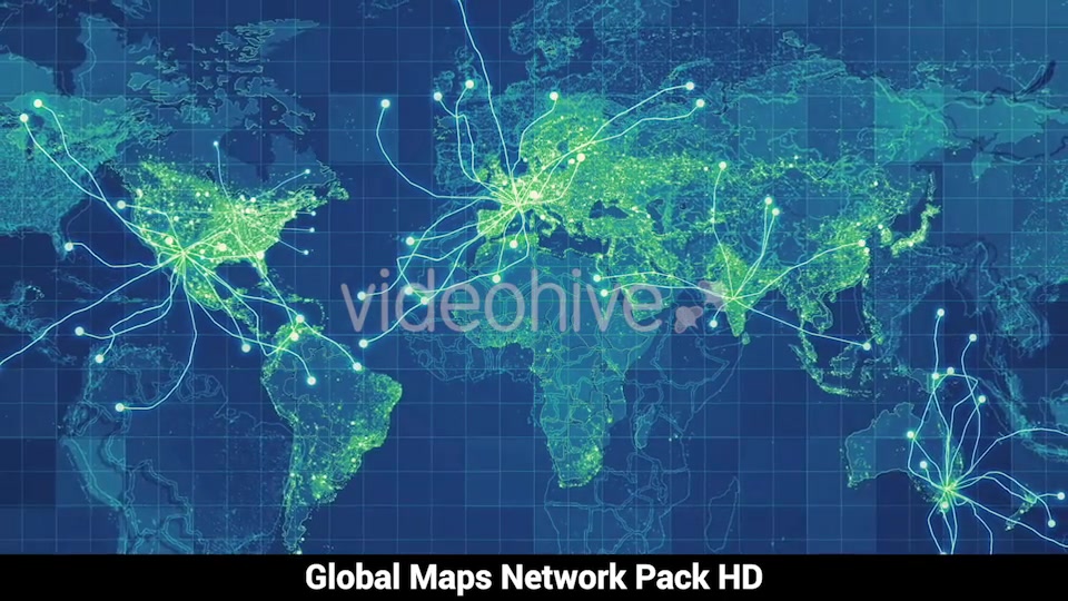 Pack of 3 Global Maps Network HD Videohive 19902665 Motion Graphics Image 7
