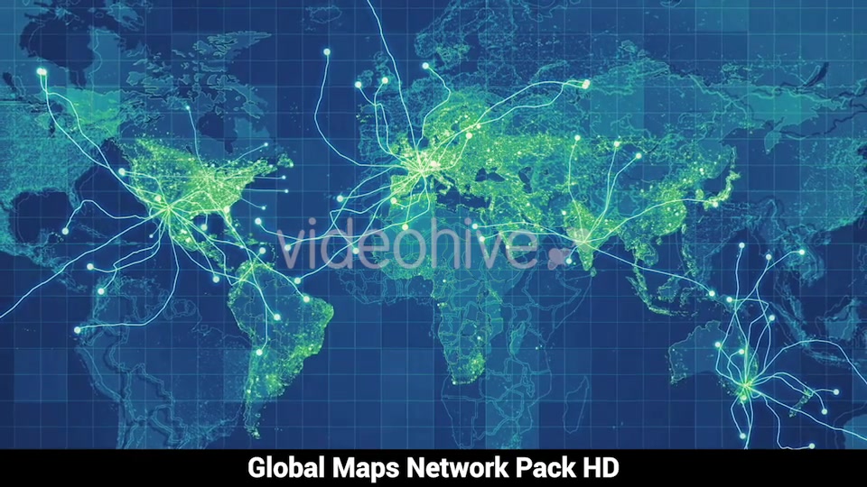 Pack of 3 Global Maps Network HD Videohive 19902665 Motion Graphics Image 8