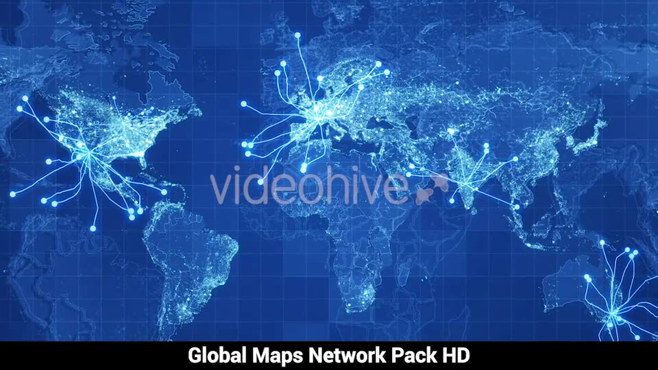 Pack of 3 Global Maps Network HD Videohive 19902665 Motion Graphics Image 9