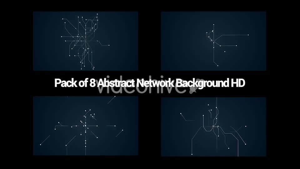 Pack of 8 Abstract Network Backgrounds HD Videohive 20092799 Motion Graphics Image 1
