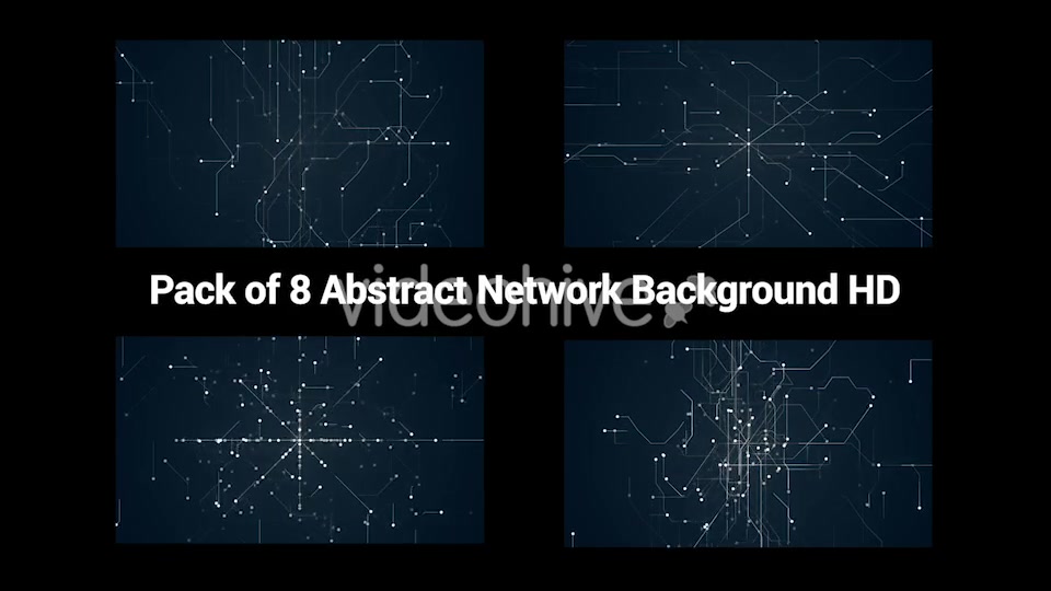 Pack of 8 Abstract Network Backgrounds HD Videohive 20092799 Motion Graphics Image 3