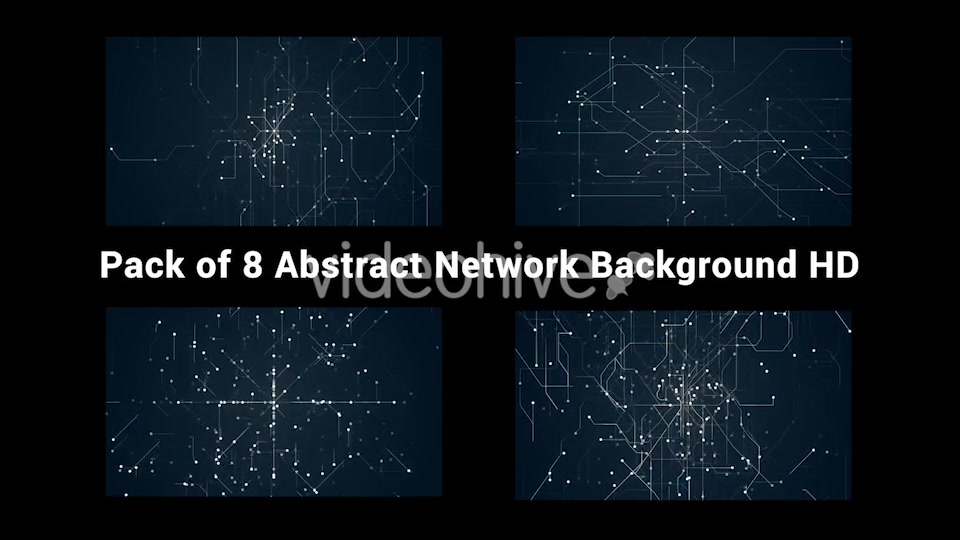 Pack of 8 Abstract Network Backgrounds HD Videohive 20092799 Motion Graphics Image 5