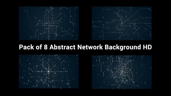 Pack of 8 Abstract Network Backgrounds HD - Download 20092799 Videohive