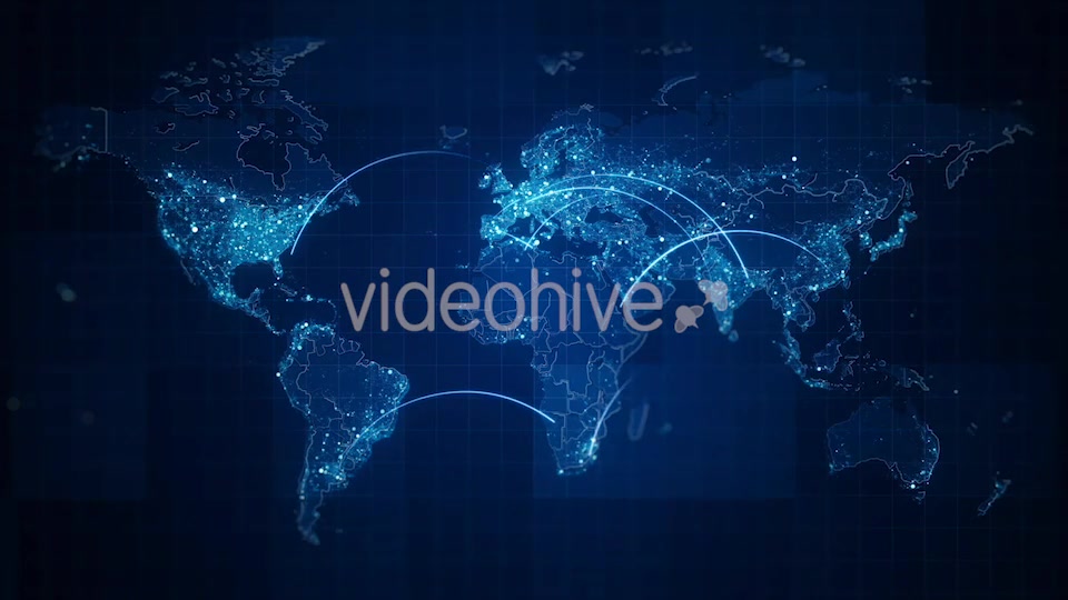 Pack of Connection World Maps Loop HD Videohive 19633350 Motion Graphics Image 6