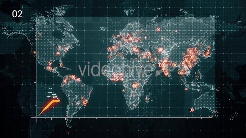 Pack of Two Increases Diagrams on the World Map 4K Videohive 18506434 Motion Graphics Image 7