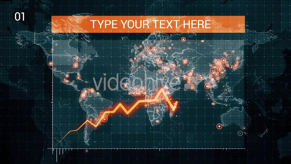 Pack of Two Increases Diagrams on the World Map HD Videohive 19752345 Motion Graphics Image 5