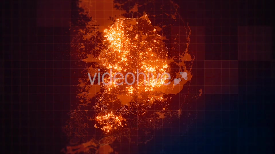 Pack South Korea Maps Night Lighting HD Videohive 21050549 Motion Graphics Image 5