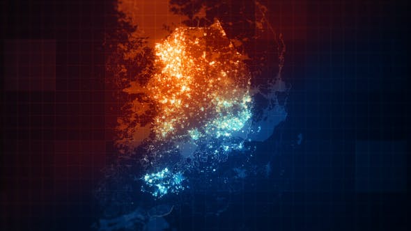 Pack South Korea Maps Night Lighting HD - Download Videohive 21050549