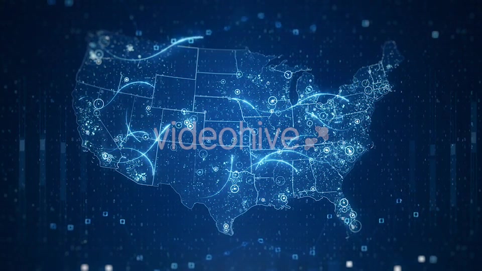 Pack Technological USA Maps 4K Videohive 20891145 Motion Graphics Image 5