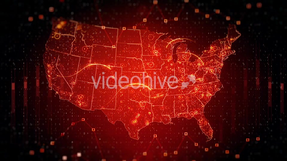 Pack Technological USA Maps 4K Videohive 20891145 Motion Graphics Image 6