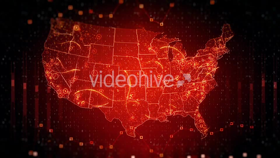 Pack Technological USA Maps 4K Videohive 20891145 Motion Graphics Image 8