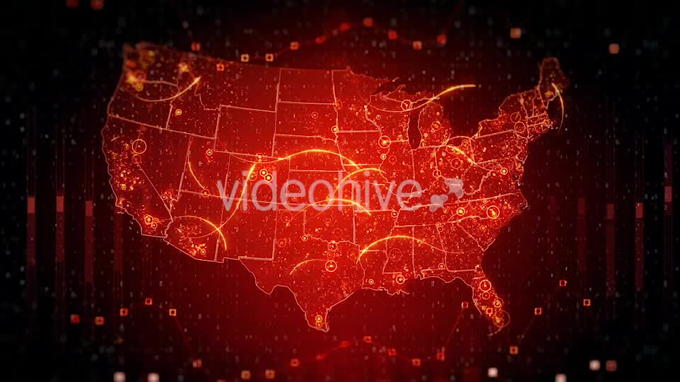 Pack Technological USA Maps 4K Videohive 20891145 Motion Graphics Image 9