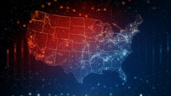 Pack Technological USA Maps 4K - Download 20891145 Videohive