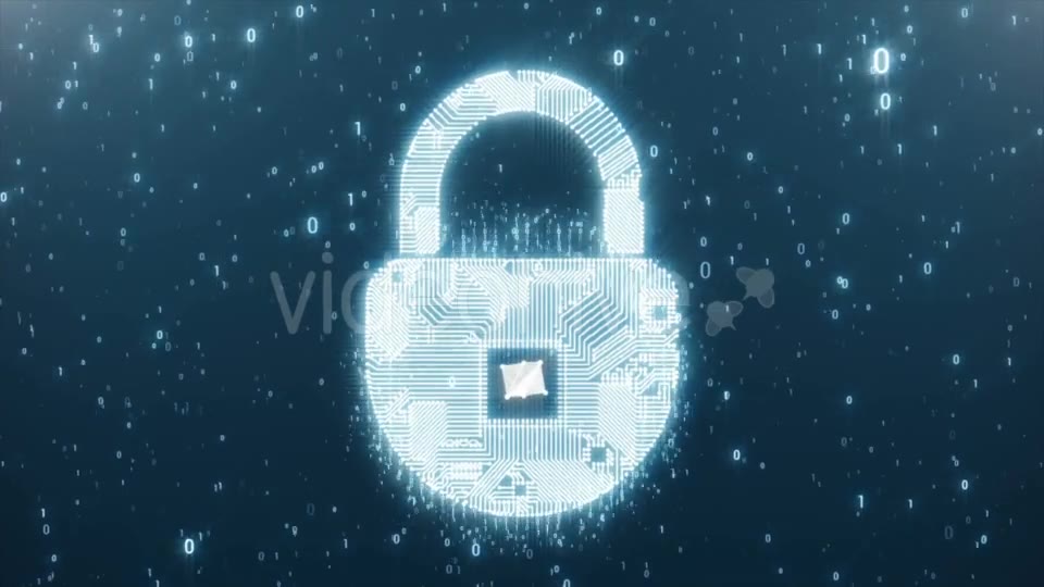 Padlock Circuit As a Symbol of Protection Videohive 21230555 Motion Graphics Image 2