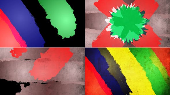 Paint, Brush, Two Loop Background and Three Transition - Videohive Download 19277579