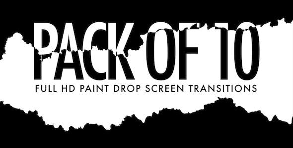 Paint Drop Screen Pack of 10 - Download 7956353 Videohive