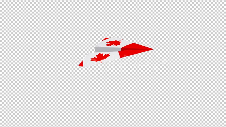 Paper Airplane Canada Flag Pack of 2 Videohive 20177393 Motion Graphics Image 3