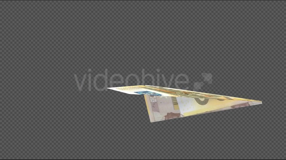 Paper Airplane Euro Bills Pack of 6 Videohive 19286611 Motion Graphics Image 11