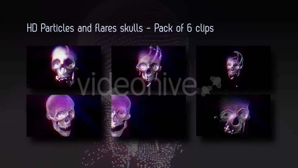 Particles And Flares Skulls Backgrounds Pack Of 6 Videos Videohive 15704851 Motion Graphics Image 1