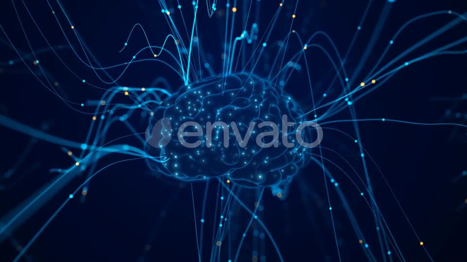 Particles Converge On The Brain 4K 01 Videohive 25230436 Motion Graphics Image 1