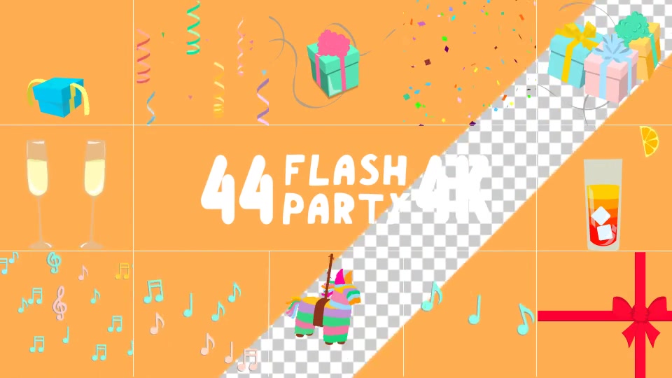 Party Animations Flash Elements (44 Pack) Videohive 11402419 Motion Graphics Image 3