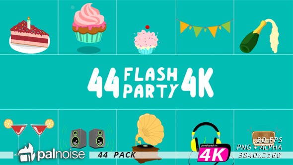 Party Animations Flash Elements (44 Pack) - Download Videohive 11402419