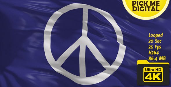 Peace Protest Flag 4K - 20213265 Download Videohive