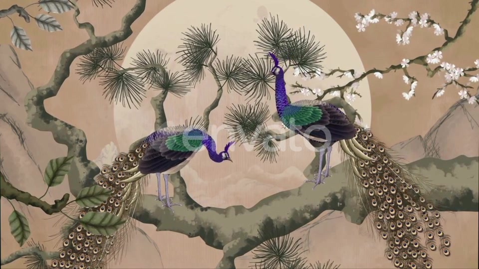 Peacock Art Painting Videohive 23220159 Motion Graphics Image 4