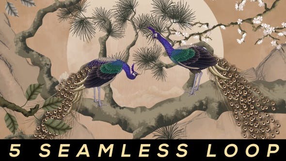 Peacock Art Painting - Videohive Download 23220159