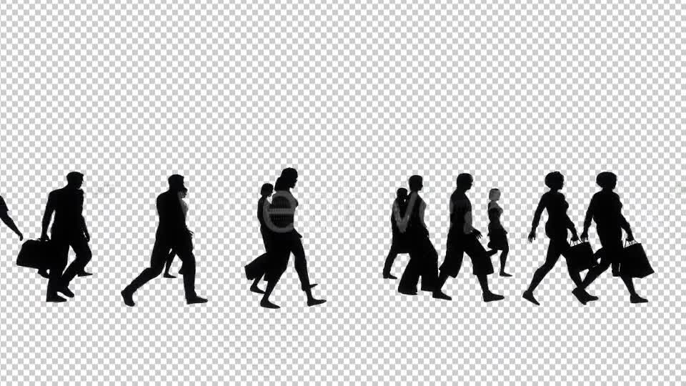 People Walking Silhouette Long Version Videohive 21004243 Motion Graphics Image 1