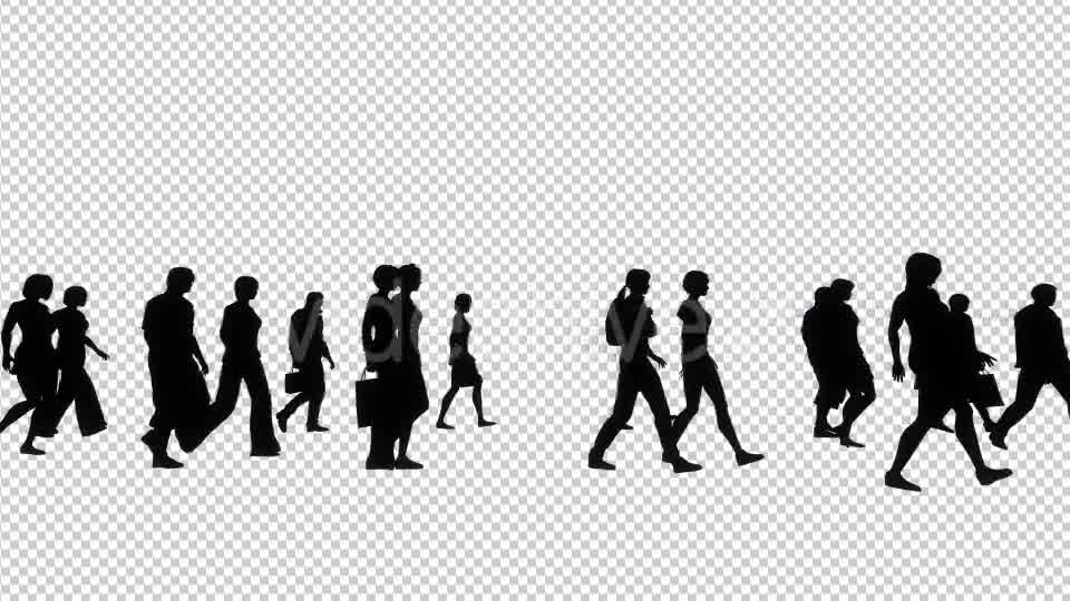 People Walking Silhouette Long Version Videohive 21004243 Motion Graphics Image 10