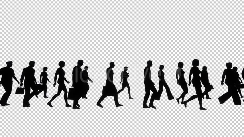 People Walking Silhouette Long Version Videohive 21004243 Motion Graphics Image 2