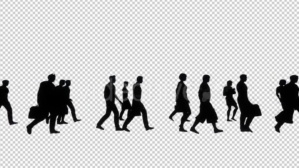 People Walking Silhouette Long Version Videohive 21004243 Motion Graphics Image 3