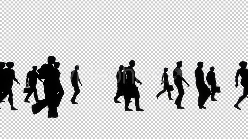 People Walking Silhouette Long Version Videohive 21004243 Motion Graphics Image 4