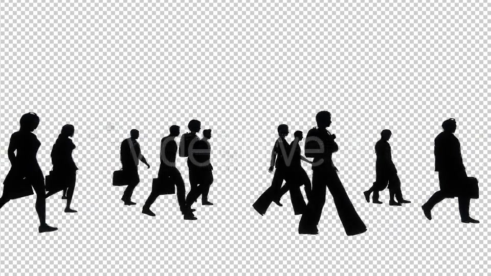 People Walking Silhouette Long Version Videohive 21004243 Motion Graphics Image 5