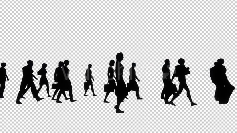 People Walking Silhouette Long Version Videohive 21004243 Motion Graphics Image 6