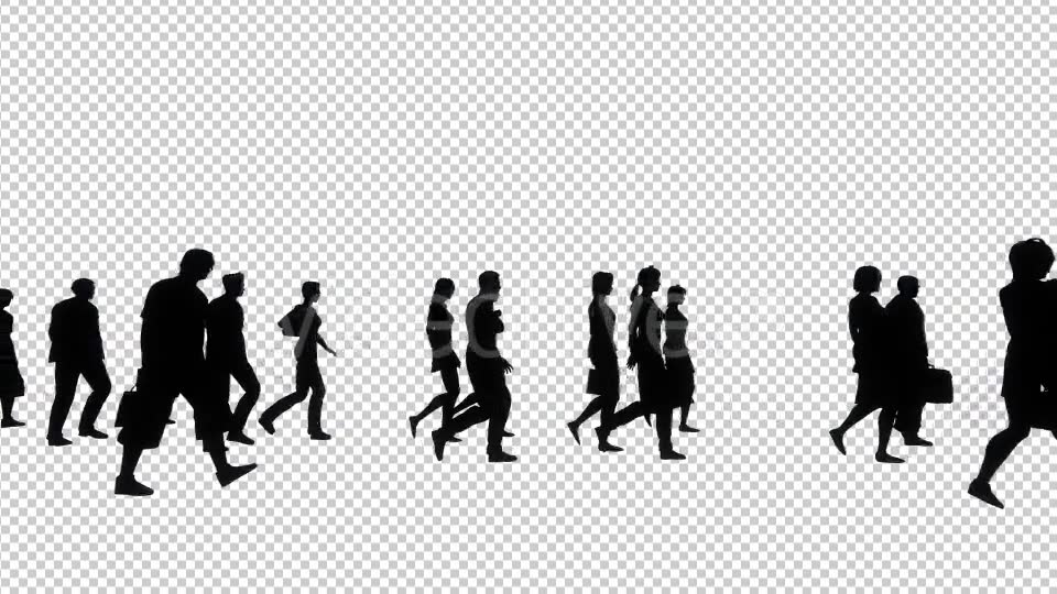 People Walking Silhouette Long Version Videohive 21004243 Motion Graphics Image 7
