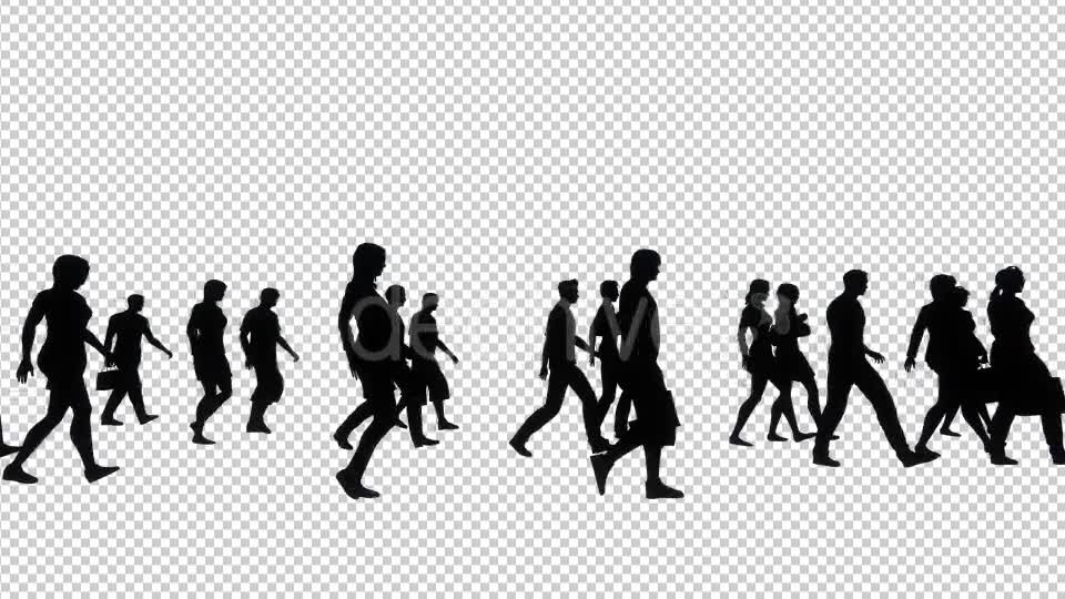 People Walking Silhouette Long Version Videohive 21004243 Motion Graphics Image 8