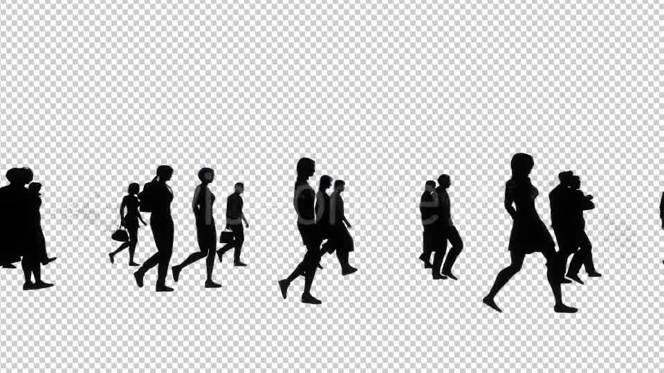 People Walking Silhouette Long Version Videohive 21004243 Motion Graphics Image 9