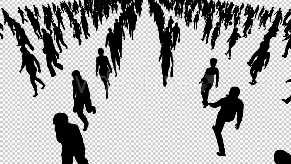 People Walking Silhouettes Videohive 19977781 Motion Graphics Image 4