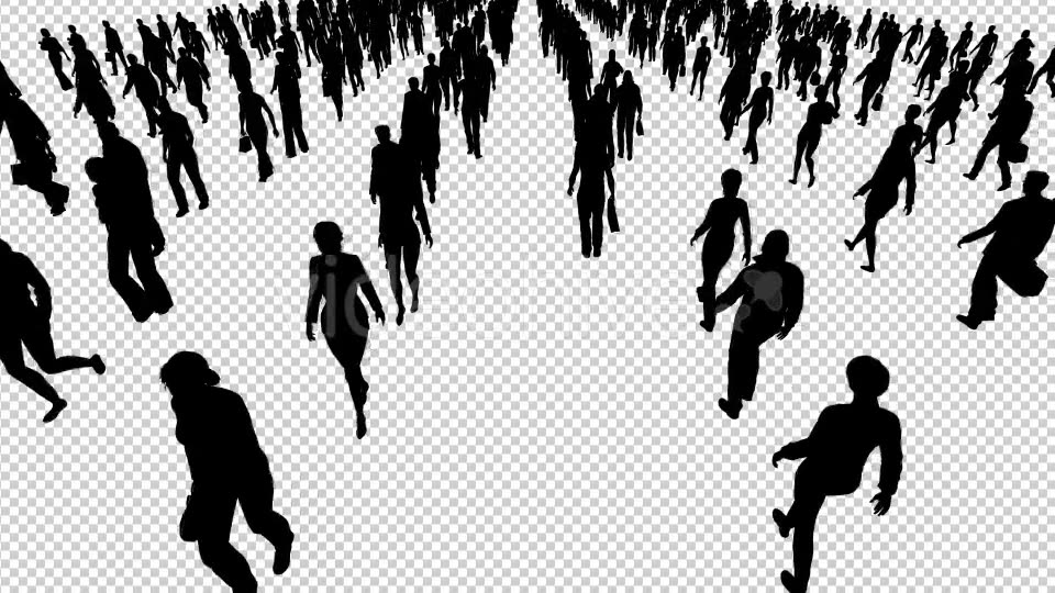 People Walking Silhouettes Videohive 19977781 Motion Graphics Image 5