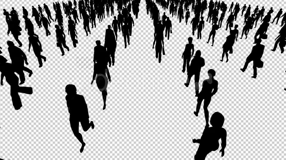 People Walking Silhouettes Videohive 19977781 Motion Graphics Image 6